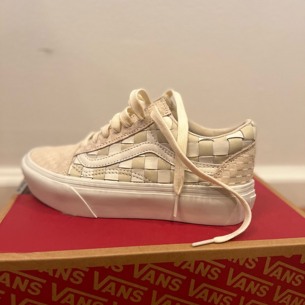 NWT - Leather Checkered Vans